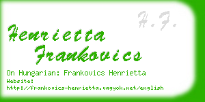 henrietta frankovics business card